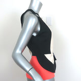 Diane von Furstenberg Sleeveless Peplum Top Eon Multicolor Colorblock Size 4