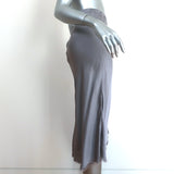 Nation LTD Mabel Midi Skirt Gray Satin Size Extra Small NEW