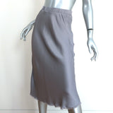 Nation LTD Mabel Midi Skirt Gray Satin Size Extra Small NEW