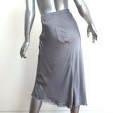 Nation LTD Mabel Midi Skirt Gray Satin Size Extra Small NEW