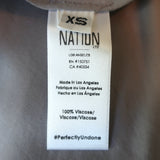 Nation LTD Mabel Midi Skirt Gray Satin Size Extra Small NEW