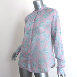 Forte Forte Shirt Light Pink Mojito Floral Print Size 1 Long Sleeve Top NEW