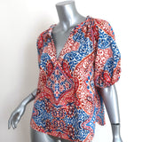 Xirena Puff Sleeve Top Jules Terra Mosaic Print Cotton Size Extra Small NEW