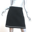 Miu Miu Crystal & Pearl Embellished Mini Skirt Black Wool Size 46
