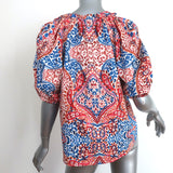 Xirena Puff Sleeve Top Jules Terra Mosaic Print Cotton Size Extra Small NEW