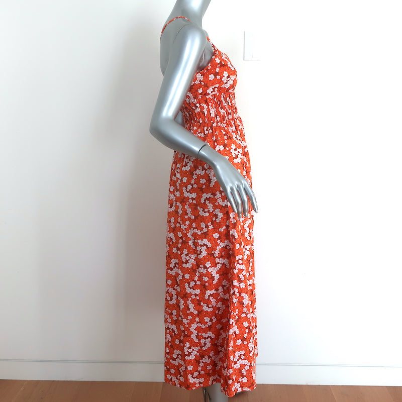 Faithfull the Brand Midi Dress Lalika Valencia Floral Print Size Medium NEW