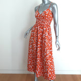 Faithfull the Brand Midi Dress Lalika Valencia Floral Print Size Medium NEW