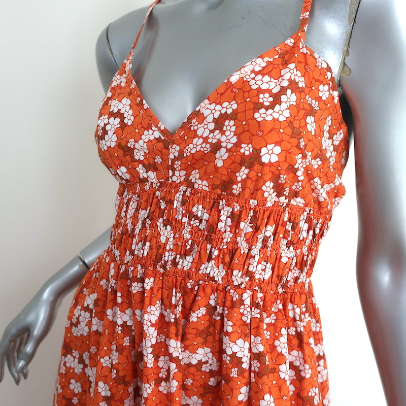 Faithfull the Brand Midi Dress Lalika Valencia Floral Print Size Medium NEW