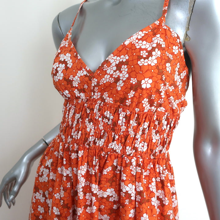 Faithfull the Brand Midi Dress Lalika Valencia Floral Print Size Medium NEW