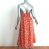 Faithfull the Brand Midi Dress Lalika Valencia Floral Print Size Medium NEW