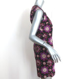 Rachel Comey Mini Dress Breva Black/Purple Medallion Print Cotton Size 2 NEW