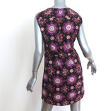Rachel Comey Mini Dress Breva Black/Purple Medallion Print Cotton Size 2 NEW