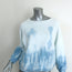 Nili Lotan Classic Crewneck Sweatshirt Sky Blue Tie Dye Size Large NEW