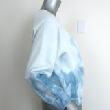 Nili Lotan Classic Crewneck Sweatshirt Sky Blue Tie Dye Size Large NEW