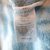 Nili Lotan Classic Crewneck Sweatshirt Sky Blue Tie Dye Size Large NEW