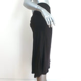 Nation LTD Mabel Midi Skirt Dark Brown Satin Size Extra Small NEW