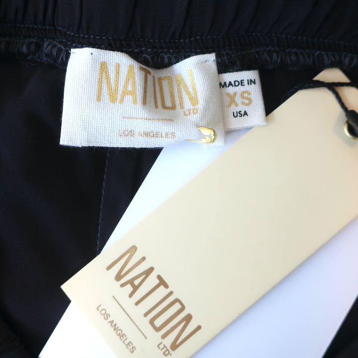 Nation LTD Mabel Midi Skirt Dark Brown Satin Size Extra Small NEW