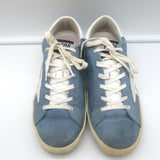 Golden Goose Superstar Sneakers Light Blue Suede & White Leather Size 38