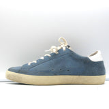 Golden Goose Superstar Sneakers Light Blue Suede & White Leather Size 38