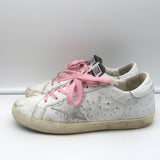 Golden Goose Superstar Sneakers White Ostrich-Embossed Leather Size 38