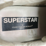 Golden Goose Superstar Sneakers White Ostrich-Embossed Leather Size 38