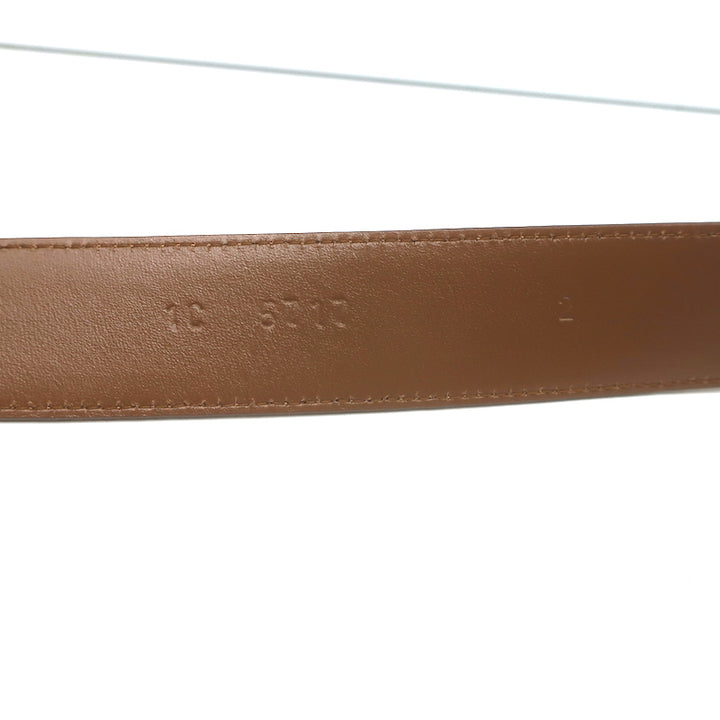 Prada Saffiano Logo Buckle Belt Tan Leather Size 90 US 36