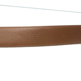 Prada Saffiano Logo Buckle Belt Tan Leather Size 90 US 36