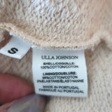 Ulla Johnson Puff Sleeve Sweatshirt Top Rami Light Pink Vine Print Size Small