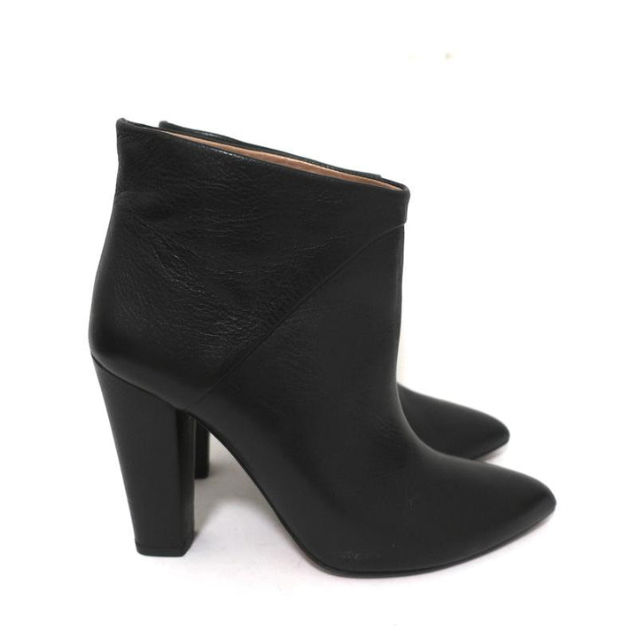IRO Ankle Boots Black Leather Size 37 Pointed Toe Booties available at CelebrityOwned.com img_2