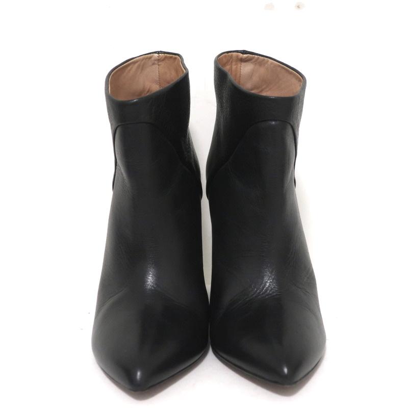 IRO Ankle Boots Black Leather Size 37 Pointed Toe Booties available at CelebrityOwned.com img_4