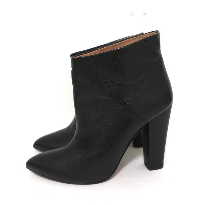 IRO Ankle Boots Black Leather Size 37 Pointed Toe Booties available at CelebrityOwned.com img_6