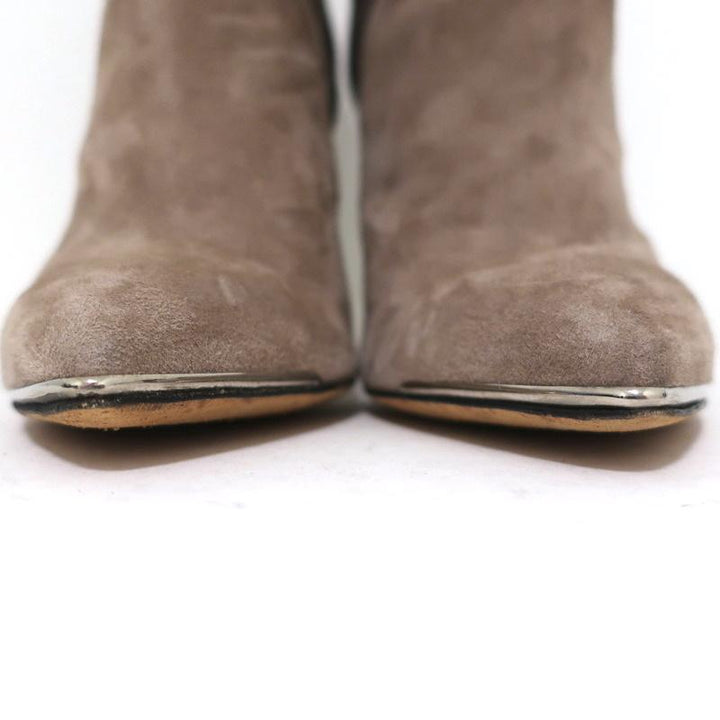 IRO Ankle Boots Keira Taupe Leather &amp; Suede Size 37 Pointed Toe Booties available at CelebrityOwned.com img_4