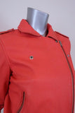 IRO Ashville Leather Moto Jacket Coral Size 40 available at CelebrityOwned.com img_6