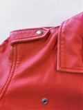 IRO Ashville Leather Moto Jacket Coral Size 40 available at CelebrityOwned.com img_9
