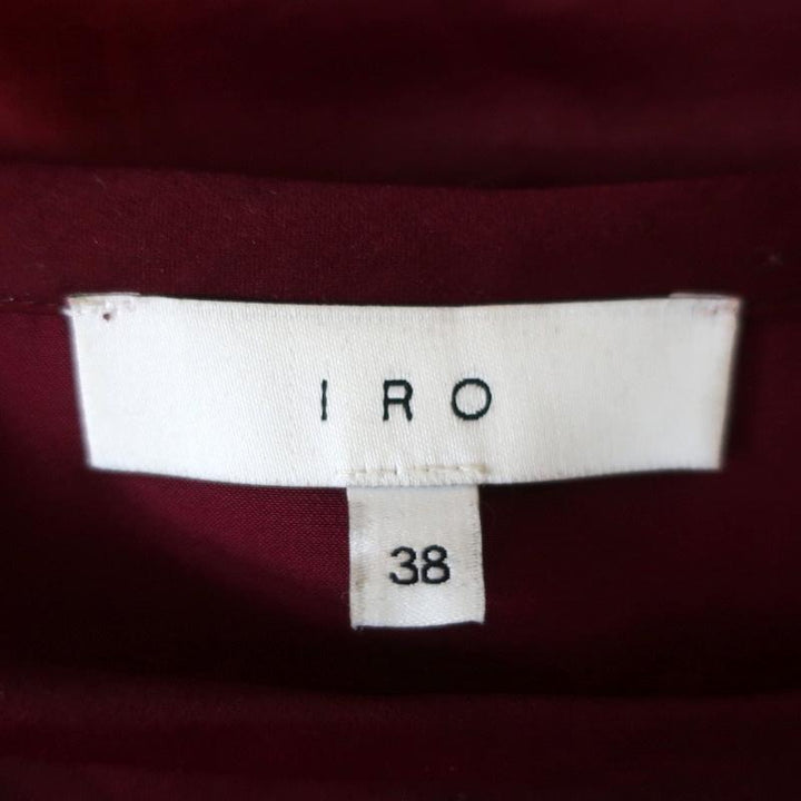 IRO Blouse Madniss Burgundy Satin Size 38 Cap Sleeve Top available at CelebrityOwned.com img_6