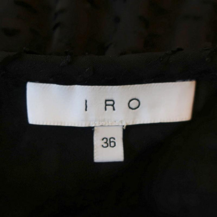 IRO Blouse Montana Black Ruffle-Trim Fil Coupe Size 36 Long Sleeve Top available at CelebrityOwned.com img_6