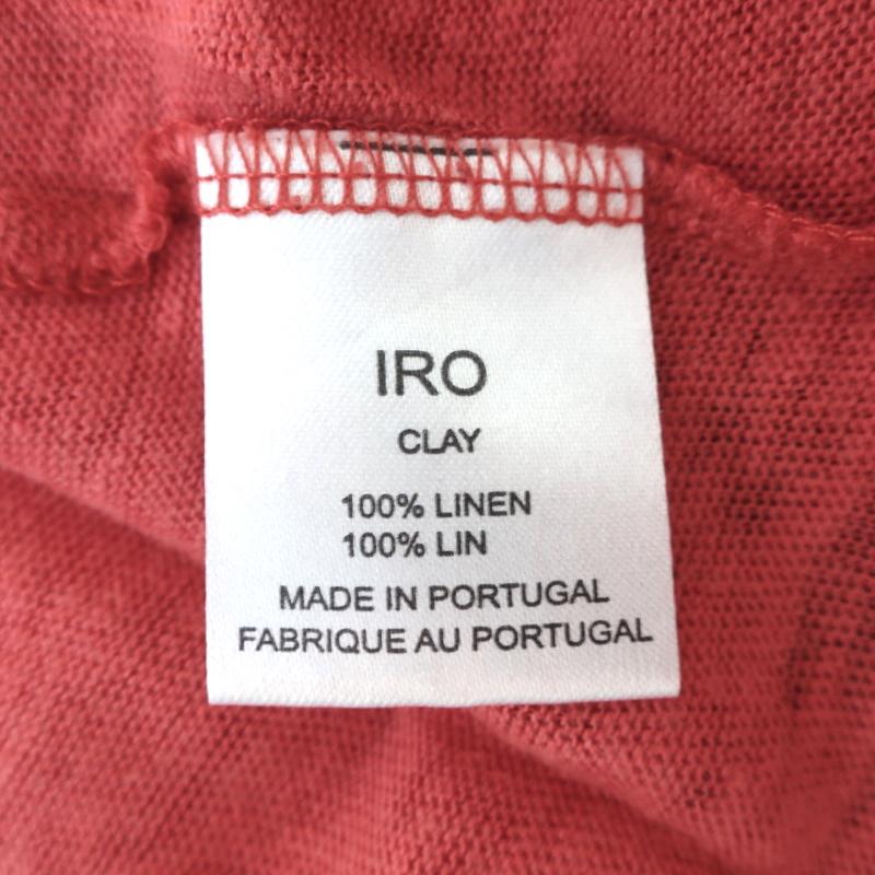 IRO Clay Tee Coral Distressed Linen Size 2 Short Sleeve Top available at CelebrityOwned.com img_6