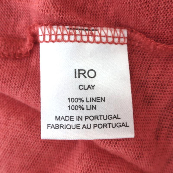 IRO Clay Tee Coral Distressed Linen Size 2 Short Sleeve Top available at CelebrityOwned.com img_6