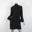 IRO Dress Anna Black Crepe Size 34 Ruffled Open Back Long Sleeve Mini