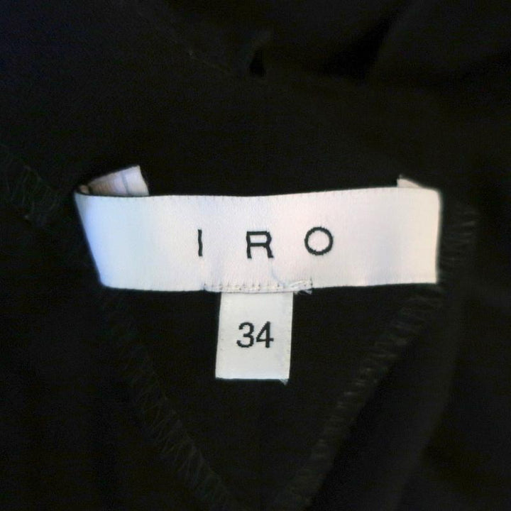 IRO Dress Anna Black Crepe Size 34 Ruffled Open Back Long Sleeve Mini available at CelebrityOwned.com img_6