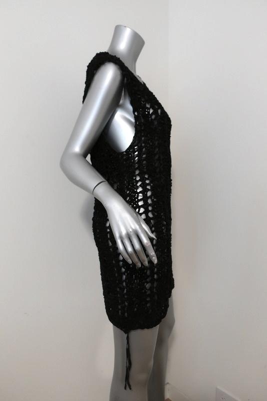 IRO Dress Black Woven Leather Size 0 Sleeveless Mini LBD available at CelebrityOwned.com img_3