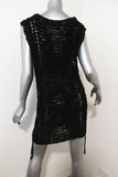 IRO Dress Black Woven Leather Size 0 Sleeveless Mini LBD available at CelebrityOwned.com img_5