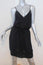 IRO Dress Odyssee Black Embroidered Chiffon Size 36 Crisscross-Strap Mini NEW