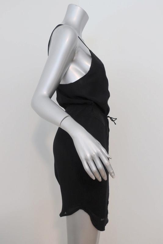 IRO Dress Odyssee Black Embroidered Chiffon Size 36 Crisscross-Strap Mini NEW available at CelebrityOwned.com img_2