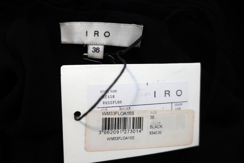 IRO Dress Odyssee Black Embroidered Chiffon Size 36 Crisscross-Strap Mini NEW available at CelebrityOwned.com img_4