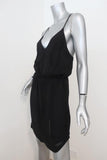 IRO Dress Odyssee Black Embroidered Chiffon Size 36 Crisscross-Strap Mini NEW available at CelebrityOwned.com img_5