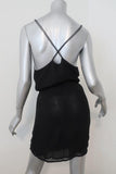 IRO Dress Odyssee Black Embroidered Chiffon Size 36 Crisscross-Strap Mini NEW available at CelebrityOwned.com img_6