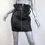 IRO Hexim Leather Mini Skirt Black Size 38 High Waisted Belted Zip-Front