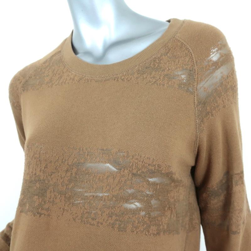 IRO JEANS Liberty Distressed Sweatshirt Brown Size Small Crewneck Pullover available at CelebrityOwned.com img_3