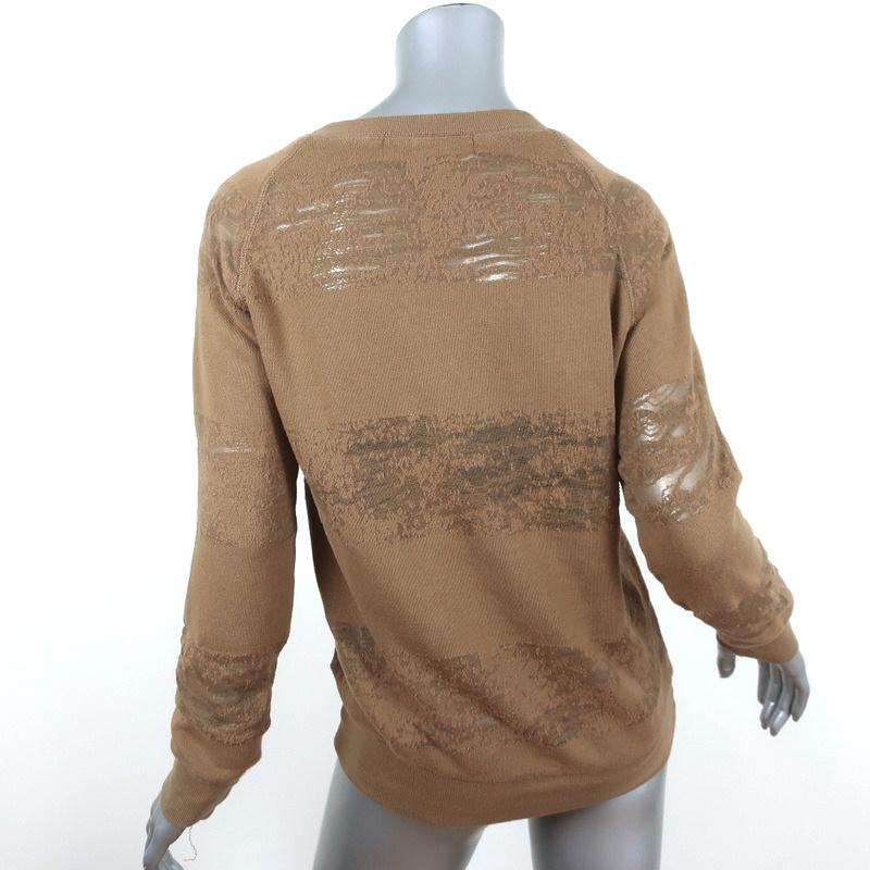 IRO JEANS Liberty Distressed Sweatshirt Brown Size Small Crewneck Pullover available at CelebrityOwned.com img_6